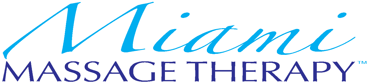 Logo for Miami Massage Therapy featuring Miami in a blue cursive font and MASSAGE THERAPY in uppercase purple letters | Miami Massage Therapy Logo for Miami Massage Therapy featuring Miami in a blue cursive font and MASSAGE THERAPY in uppercase purple letters